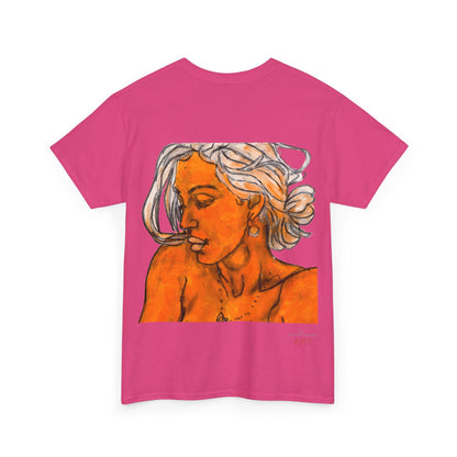 Unisex Heavy Cotton Tee - Motiv: Rückseite Amara, H 39 cm