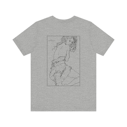Unisex Jersey Short Sleeve Tee - Motiv: Rückseite Giselle, Kasten, H 40 cm