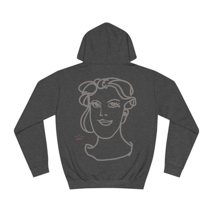 Unisex College Hoodie -  Motiv: (grau) Front Lars & Rückseite Gia