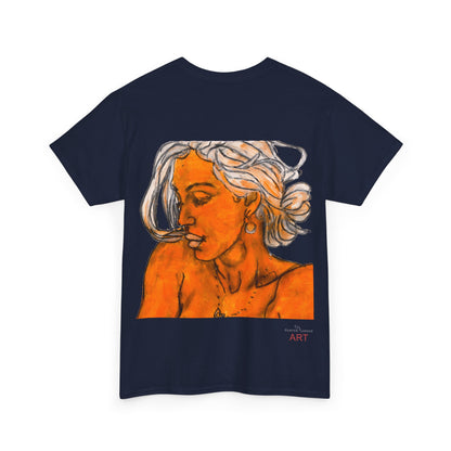 Unisex Heavy Cotton Tee - Motiv: Rückseite Amara, H 39 cm