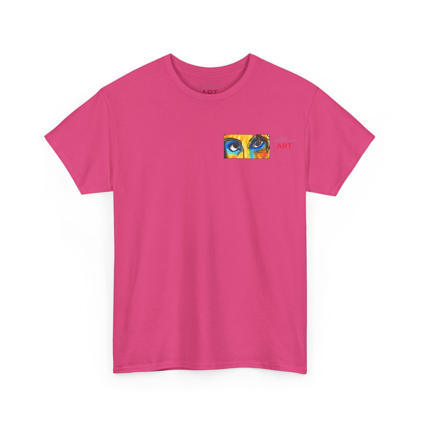 Unisex Heavy Cotton Tee - Motiv Augen & Frechdax, Neck Label