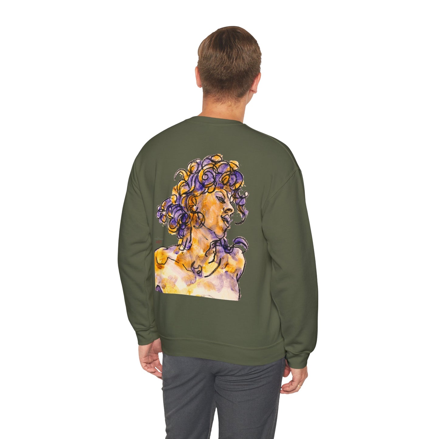 Unisex Heavy Blend™ Crewneck Sweatshirt - Motiv: Front Logo & Rückseite Pauline