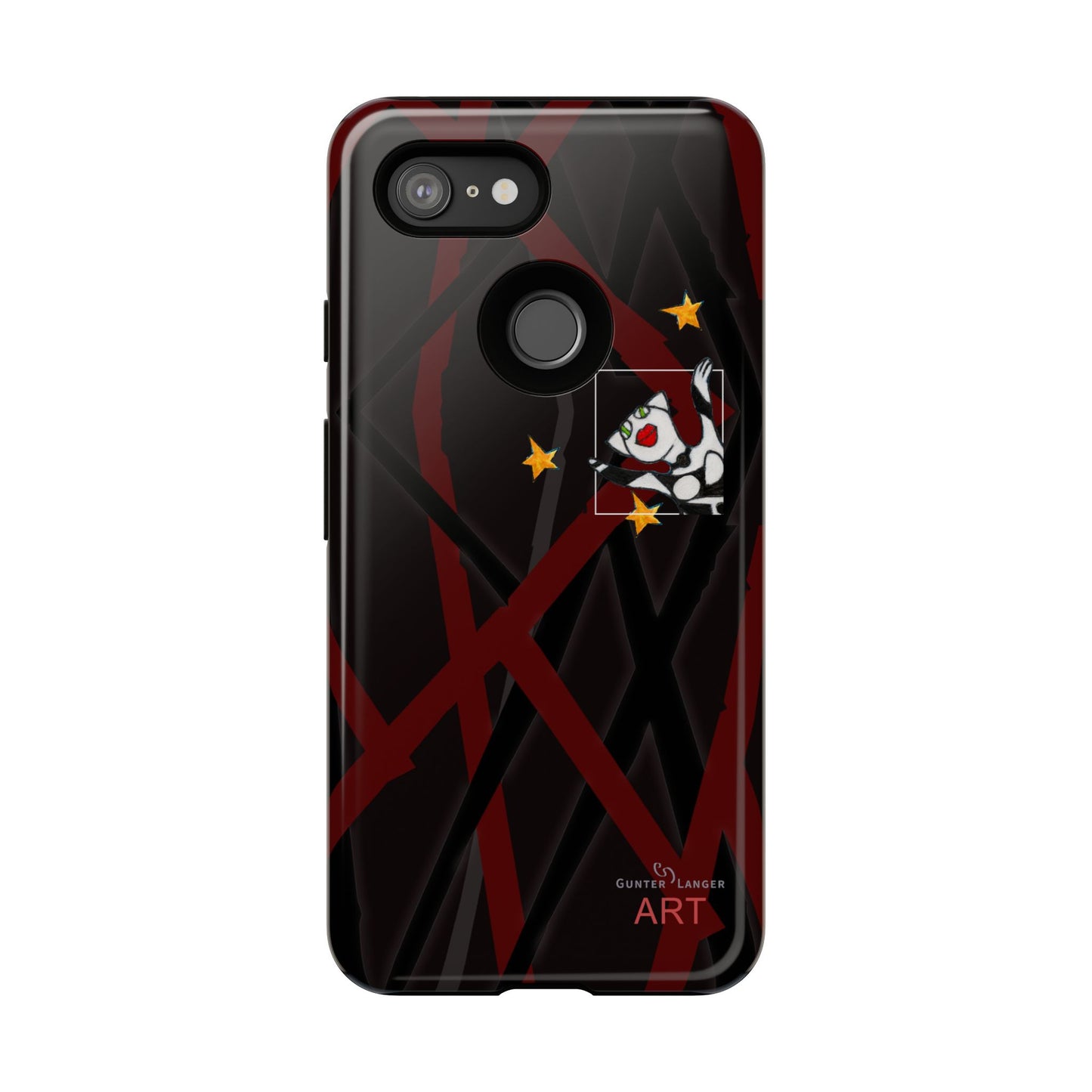 Tough Cases - Google Pixel - Samsung Galaxy - Motiv:  "Miau" klein H 8 cm, Sternenhimmel, Mikado3