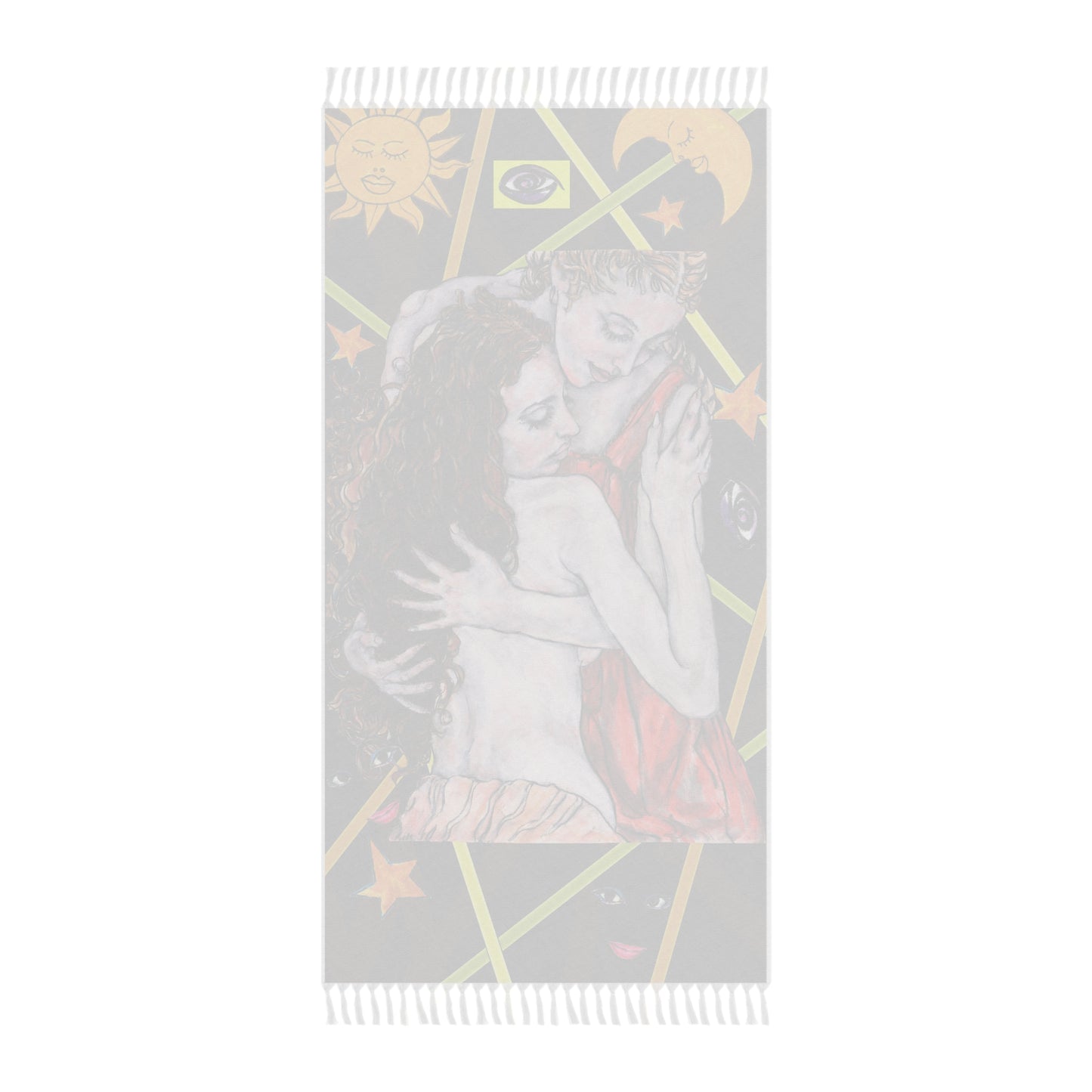 Boho Beach Cloth - Motiv: Bei dir, Tuch: Mikado, 97 x 206 cm