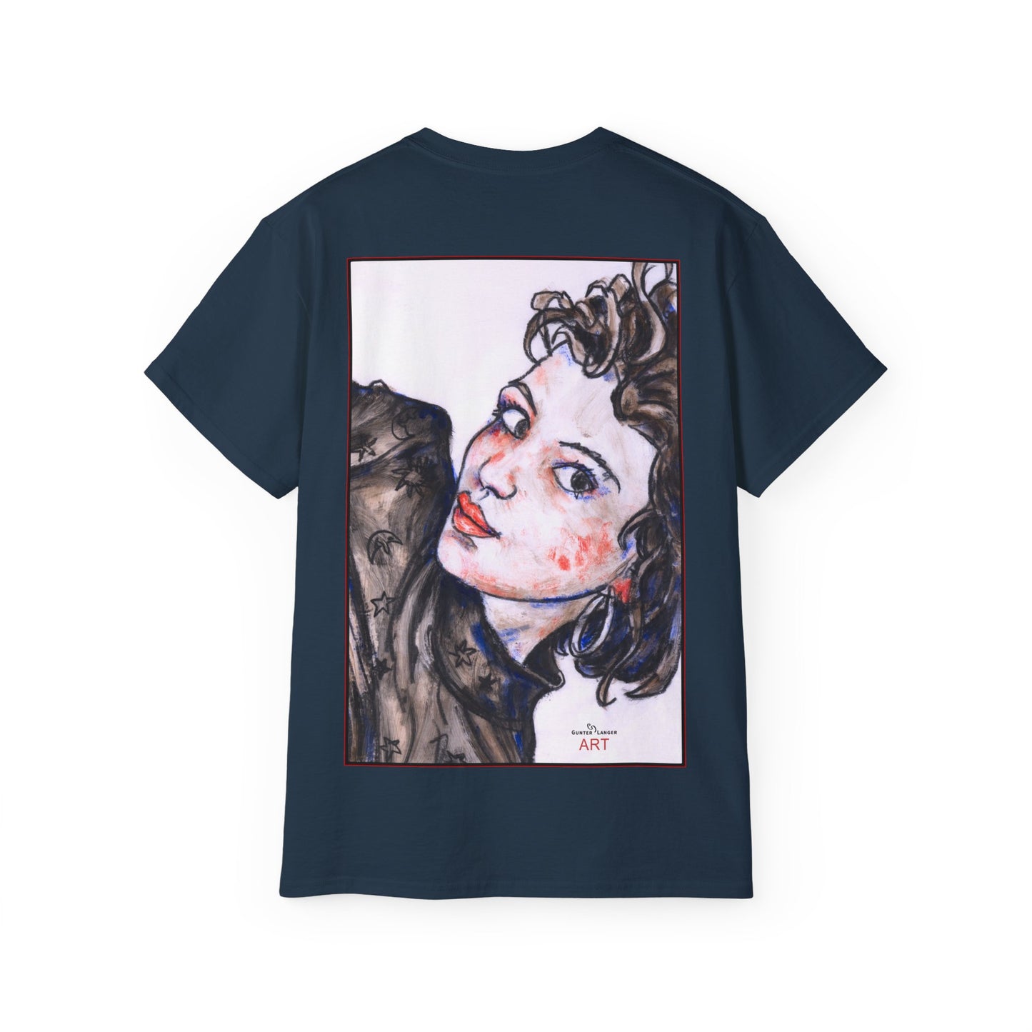 Unisex Ultra Cotton Tee - Motiv: Front Annette (Ausschnitt) & Rückseite Annette