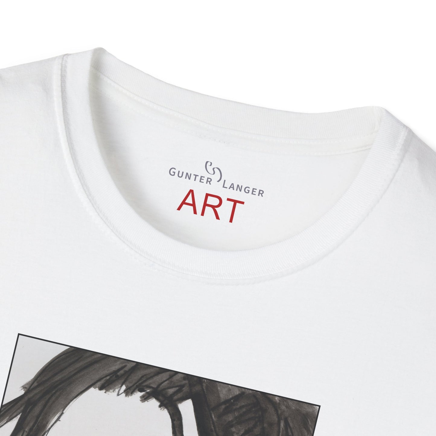 Unisex Softstyle T-Shirt - Motiv: Front & Rückseite Edda, 28,5 cm, Neck Label