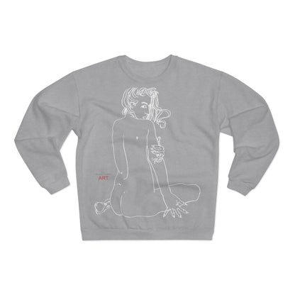 Unisex Crew Neck Sweatshirt (EU) - Motiv: Front Emilia & Rückseite Emilia, (Weiß) H 48 cm