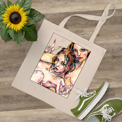 Tote Bag - Motiv: Camilla / Leni, einseitig bedruckt, H 30,5 cm