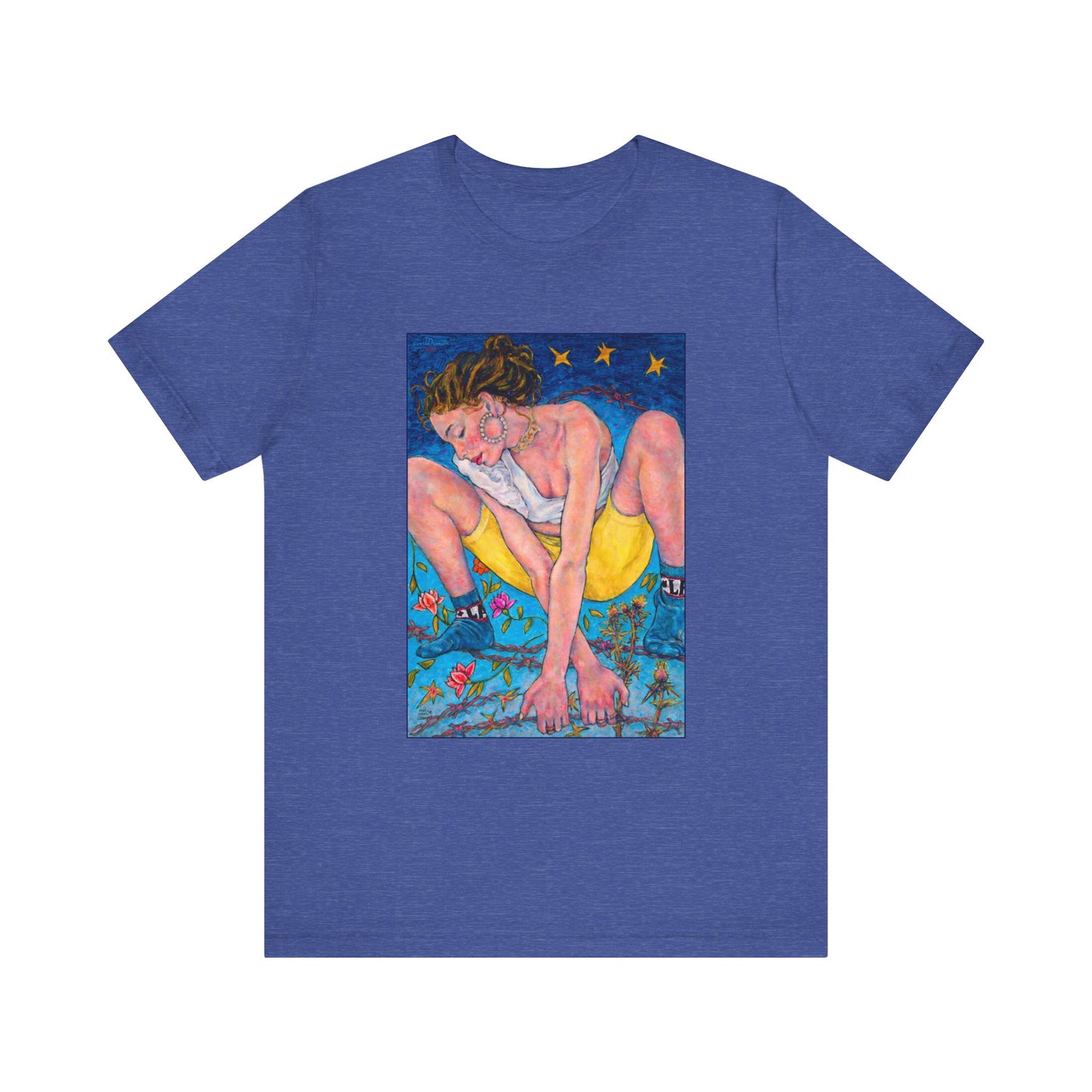 Unisex Jersey Short Sleeve Tee -  Motiv: Front  Alva, H 37,5 cm