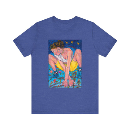 Unisex Jersey Short Sleeve Tee -  Motiv: Front  Alva, H 37,5 cm
