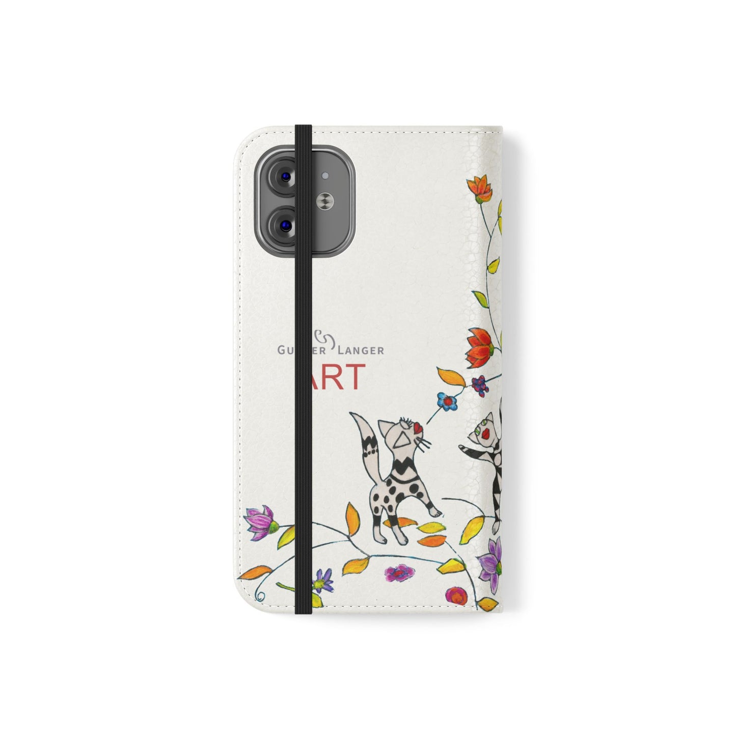 Flip Cases - Motiv: Drei Karierte Katzen auf weiß