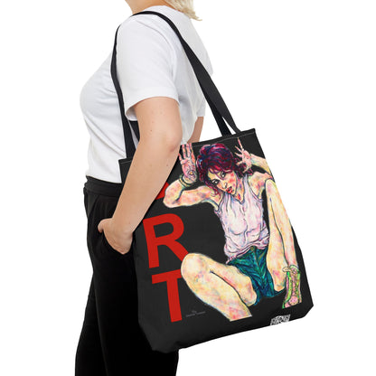 Tote Bag (AOP) - Motiv: Siegesgöttin, Schwarz