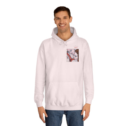 Unisex College Hoodie - Motiv: Front Bei dir & Rückseite Bei dir (gerahmt)