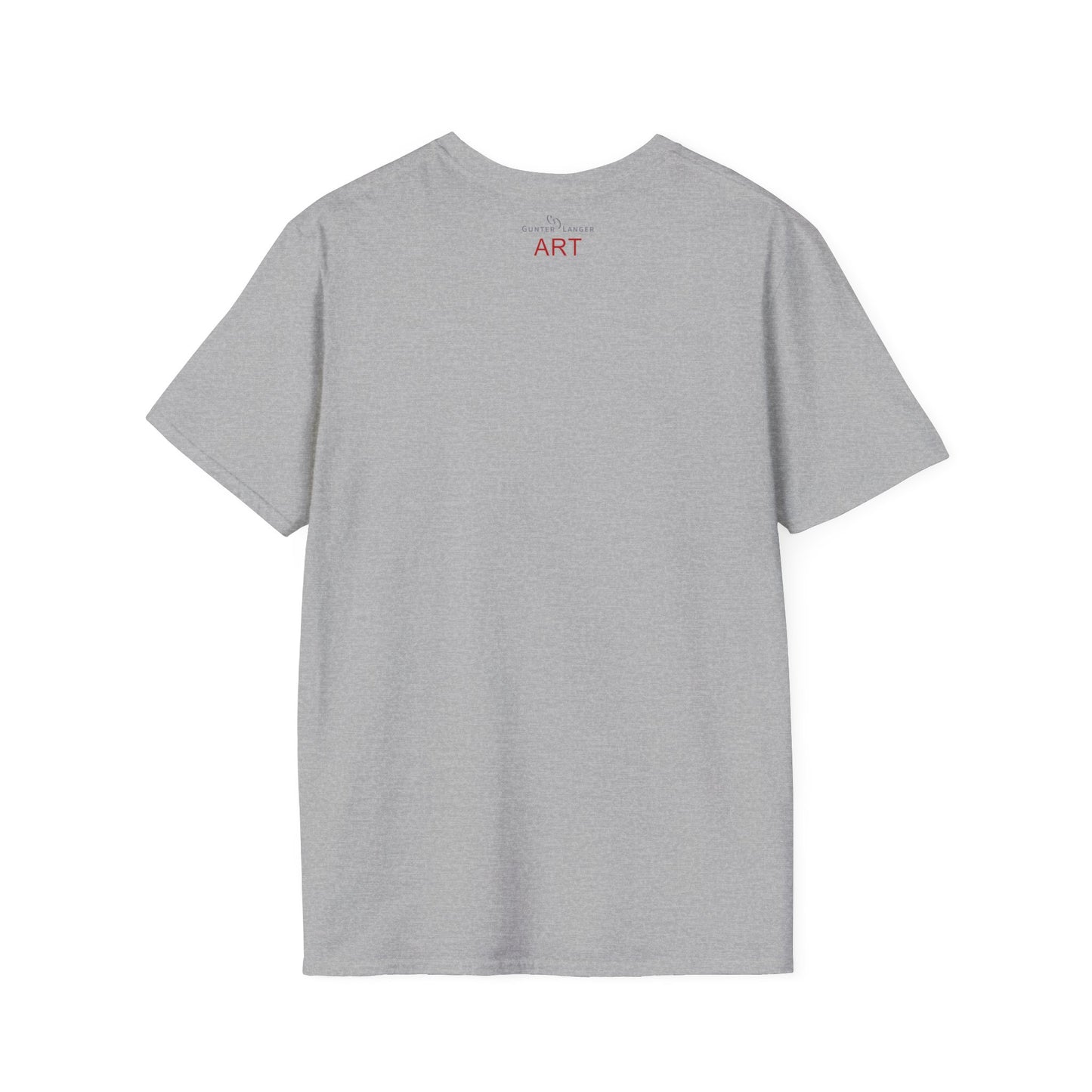 Unisex Softstyle T-Shirt - Motiv: Front Mascha, H 49cm sw, Neck Label