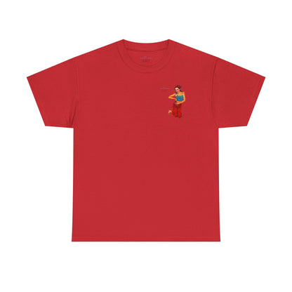 Unisex Heavy Cotton Tee - Motiv: Front, Lea, H 13cm, Neck Label