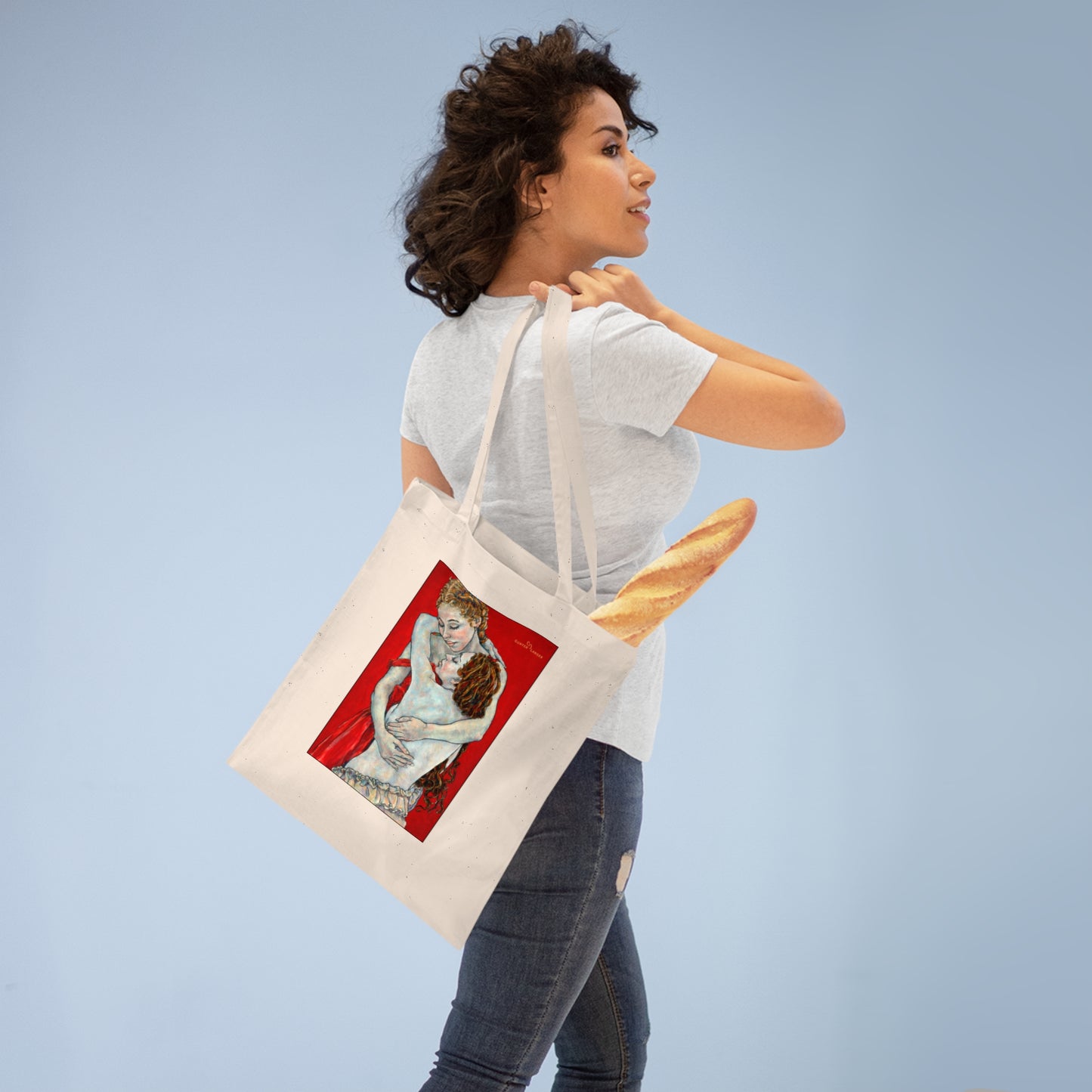 Tote Bag - Motiv: Nähe, einseitig bedruckt, H 30,5 cm