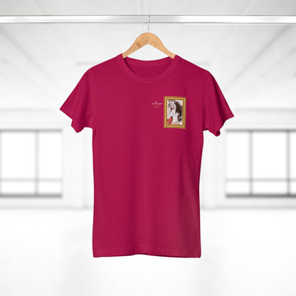 Single Jersey Women's T-shirt - dunkel - Motiv: Bei dir, H 11 cm