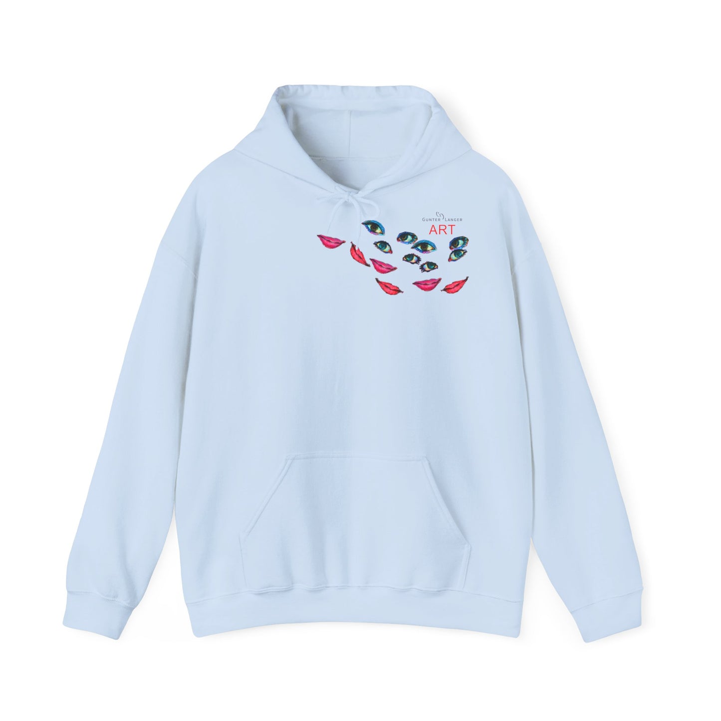 Unisex Heavy Blend™ Hooded Sweatshirt - Motiv: Frontseite Augen & Rückseite Freundinnen, (gerahmt, H 29 cm)