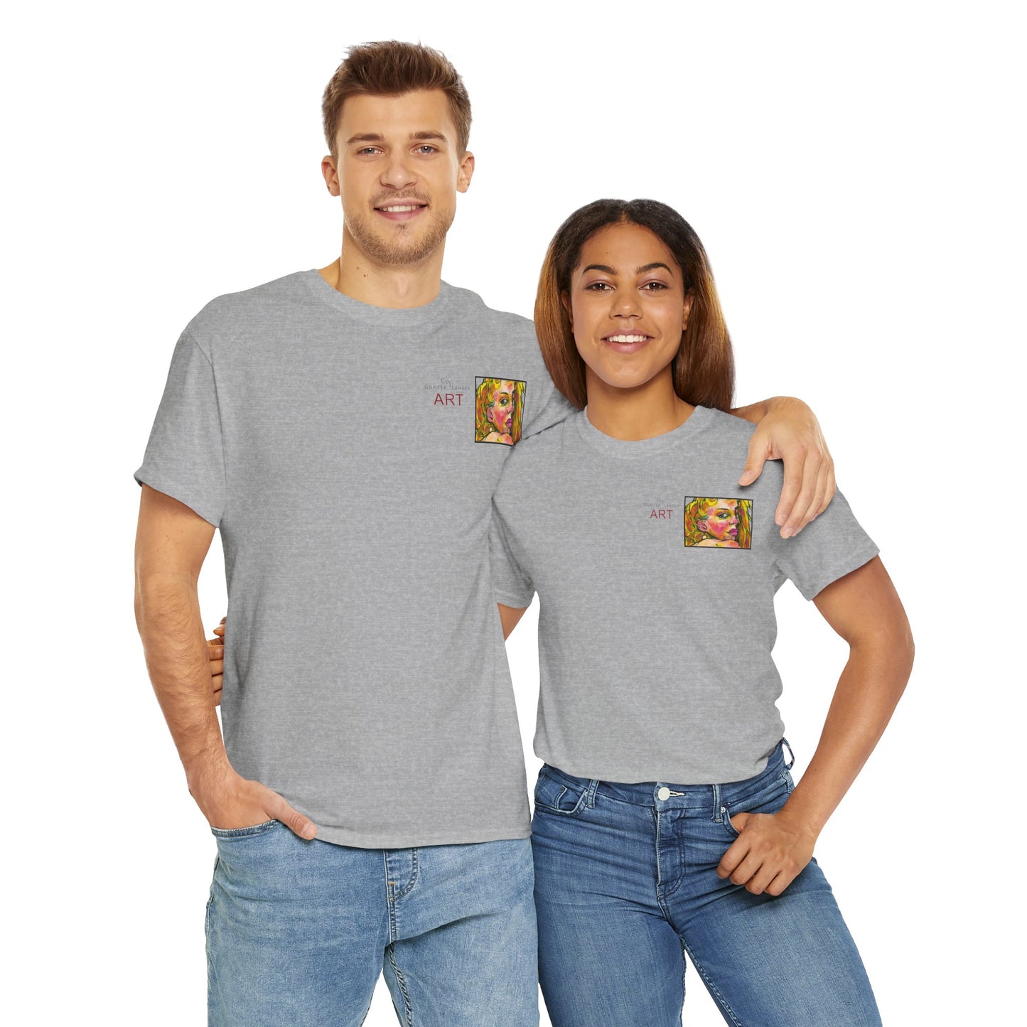 Unisex Heavy Cotton Tee - Motiv: Romina, H 7 cm