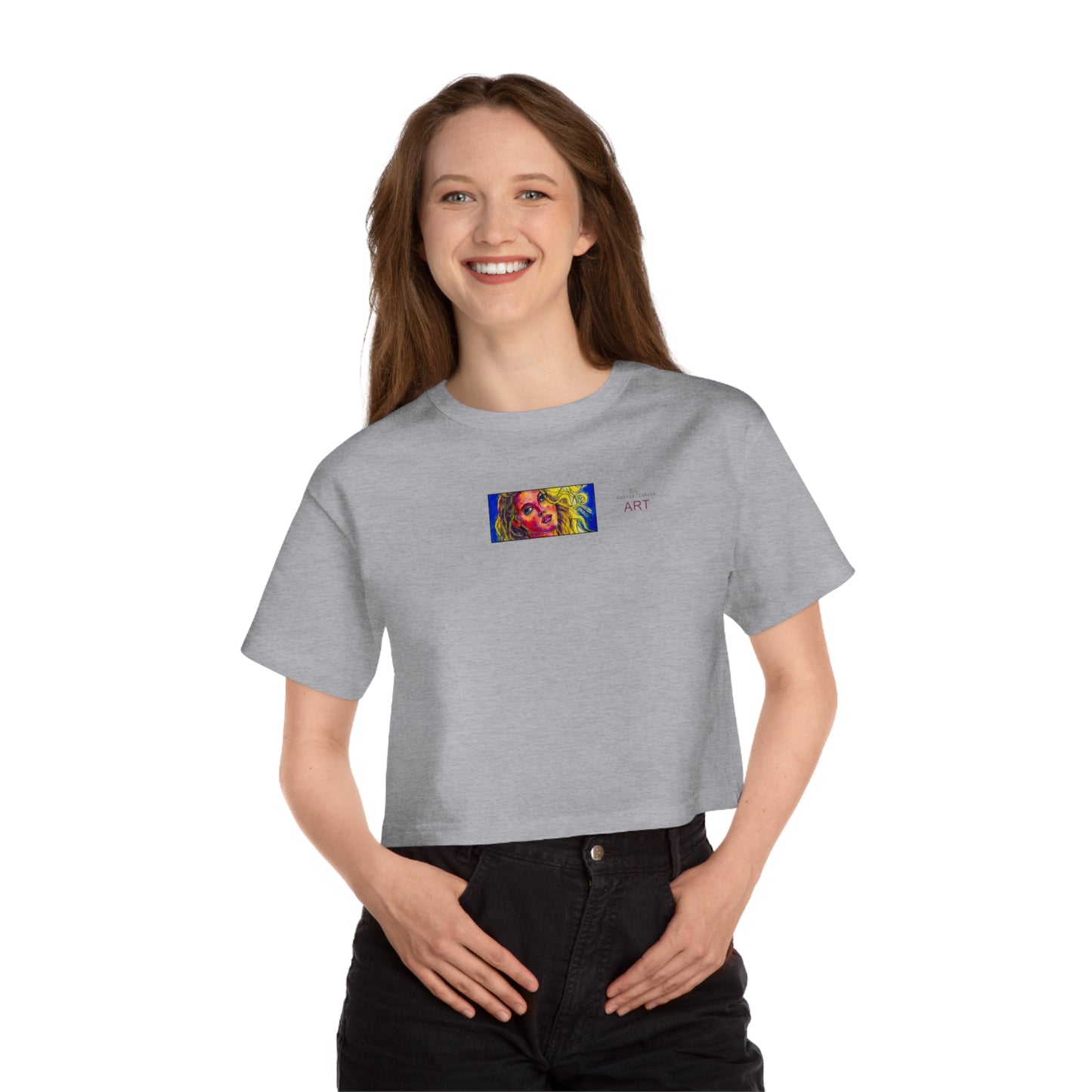 Champion Women's Heritage Cropped T-Shirt - Motiv: Front, Mascha, h 5 cm