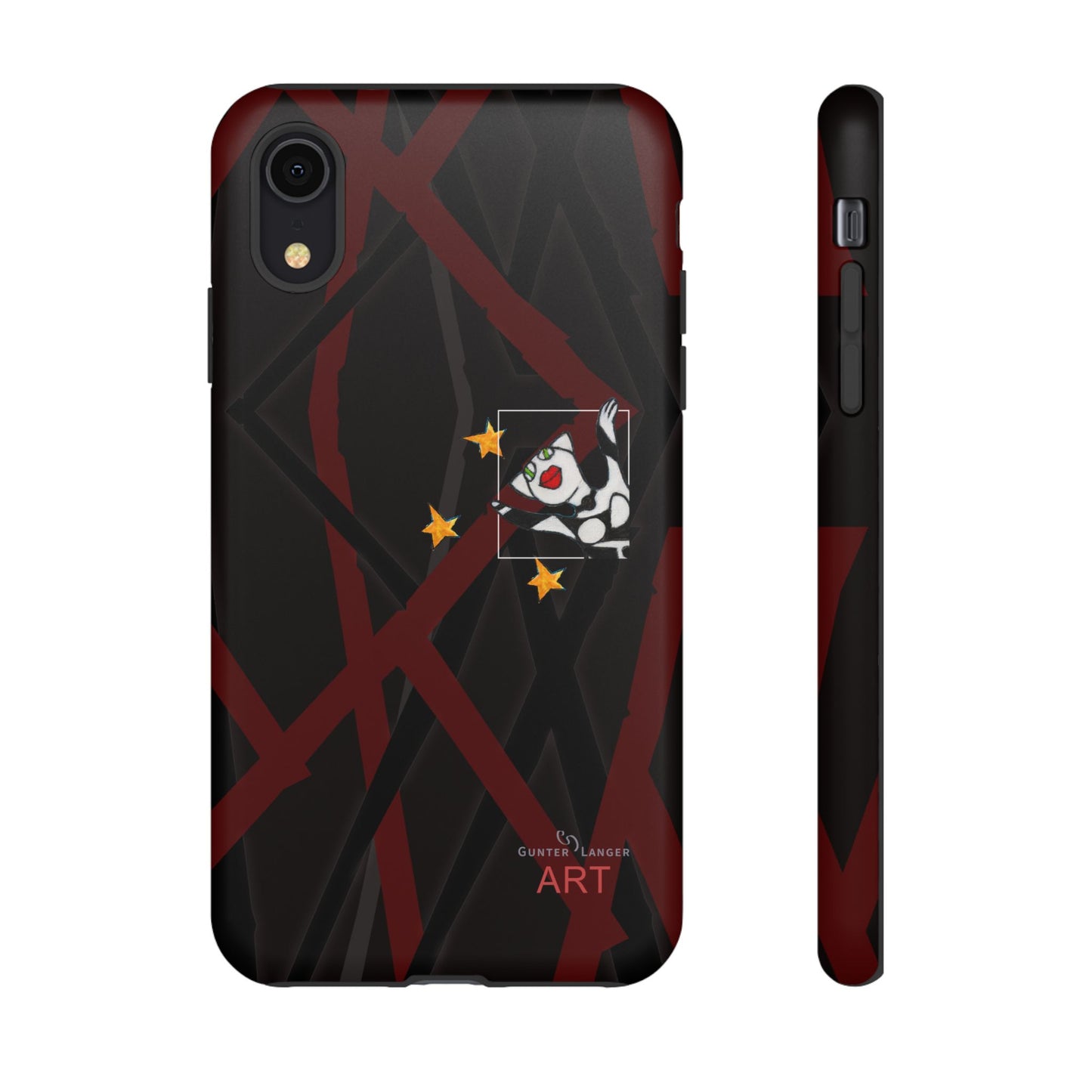 Tough Cases - iPhone - Motiv:  "Miau" klein H 8 cm, Sternenhimmel, Mikado3