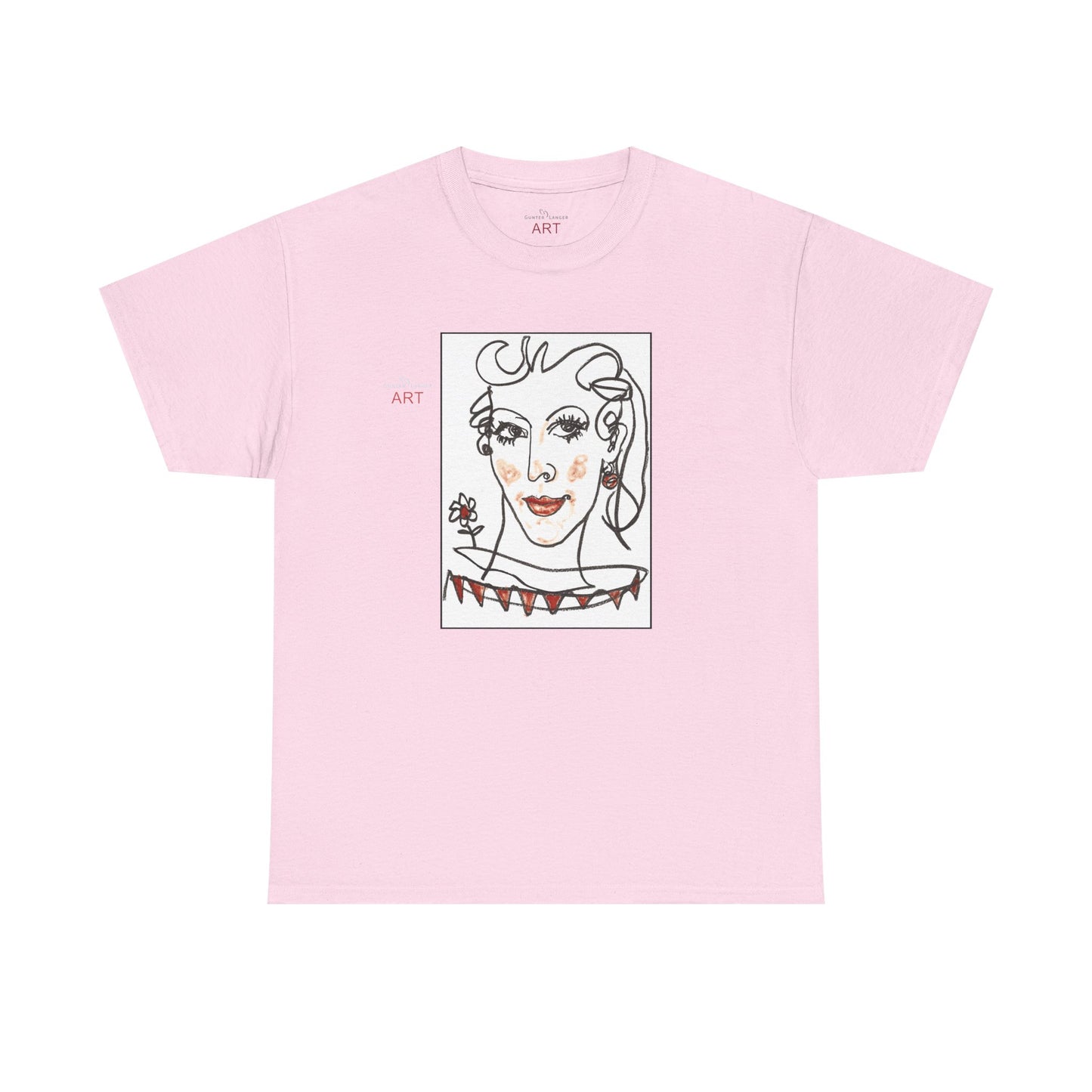 Unisex Heavy Cotton Tee - Motiv:  Front Lina, Neck Label