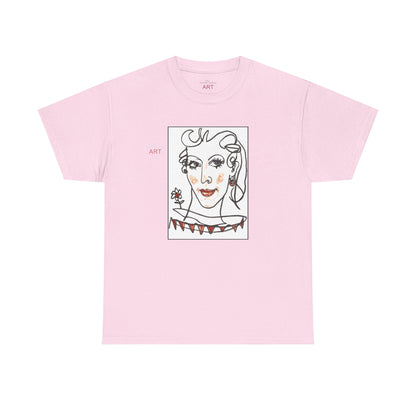 Unisex Heavy Cotton Tee - Motiv:  Front Lina, Neck Label