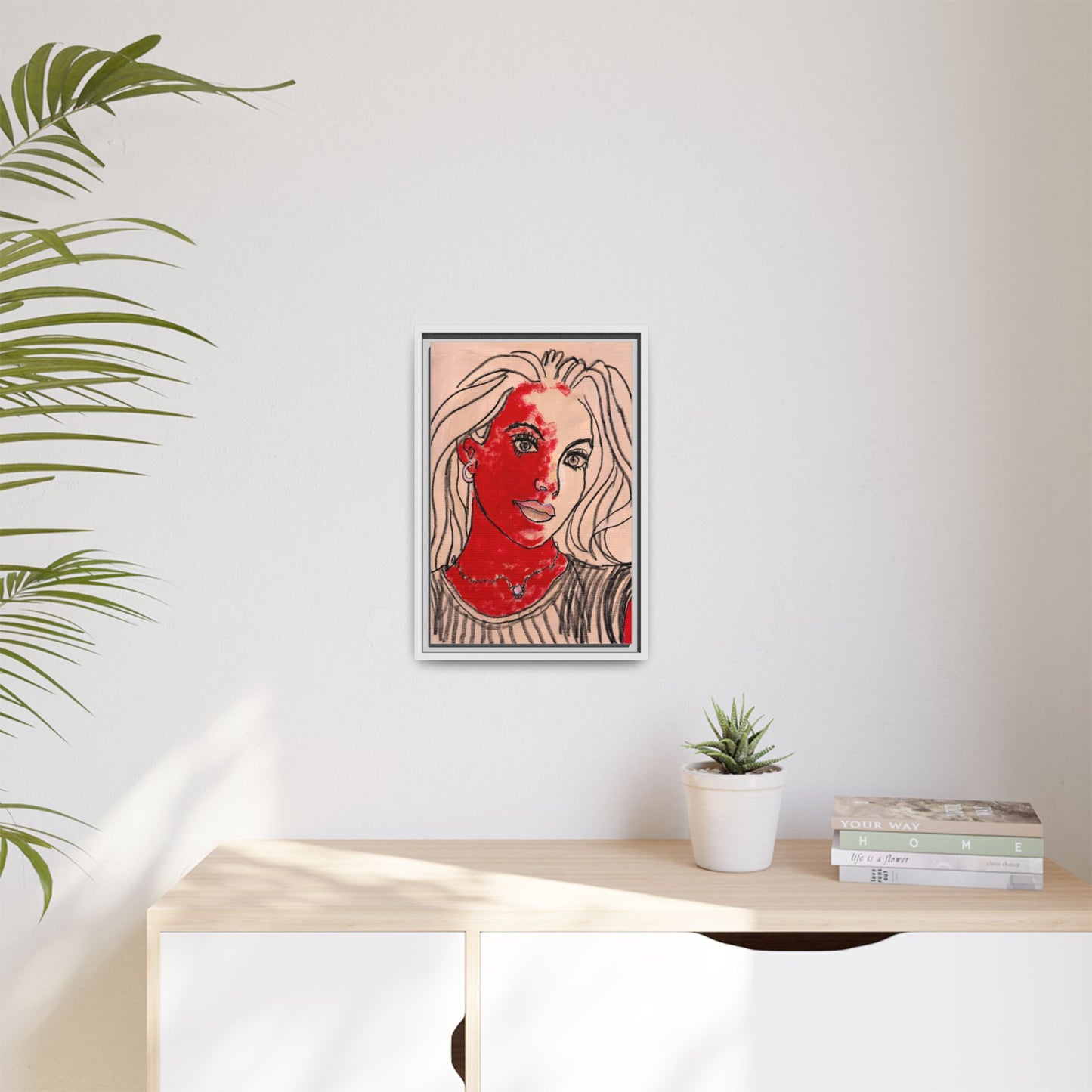 Matte Canvas, Framed (Multi-color) - Motiv: Christina, H 45,72 bis 76,20 cm