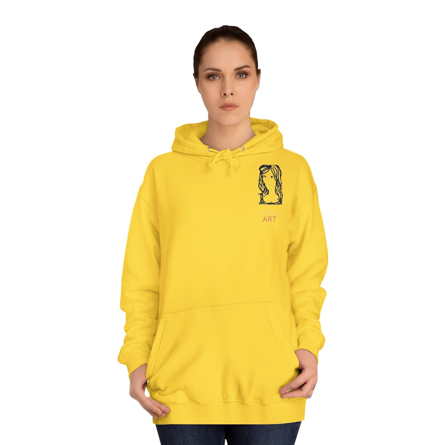 Unisex College Hoodie -  Motiv: Front Esther (klein) & Rückseite Esther