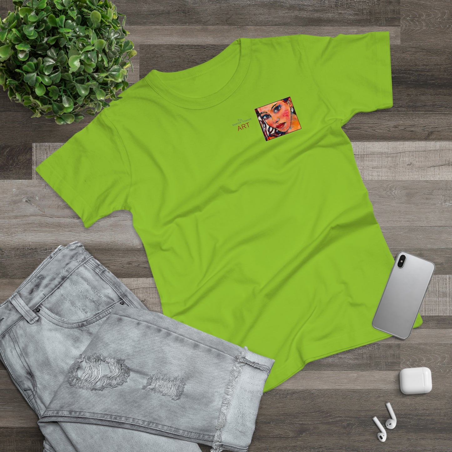 Single Jersey Women's T-shirt - Motiv: Lea, H 7 cm