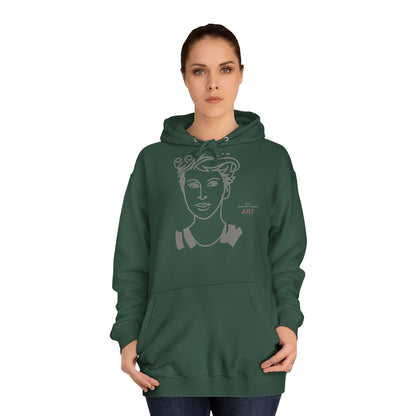 Unisex College Hoodie -  Motiv: (grau) Front Lars & Rückseite Gia