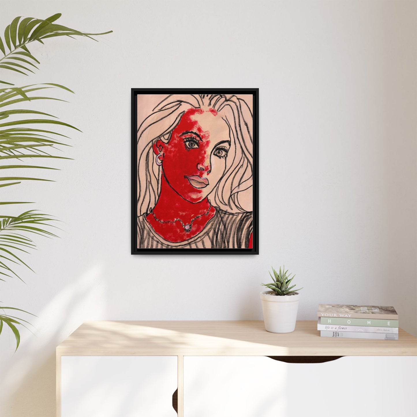 Matte Canvas, Framed (Multi-color) - Motiv: Christina, H 45,72 bis 76,20 cm