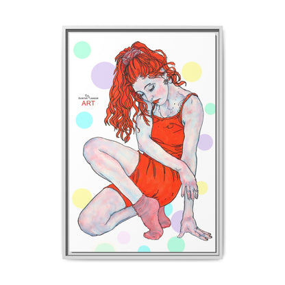 Matte Canvas, Framed (Multi-color) - Motiv:  Julia, Farbkreise, Format klein H 30,5 bis 76,2 cm