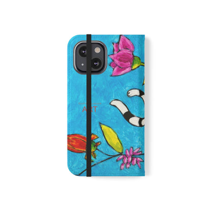 Flip Cases - Motiv: Gescheckte Katze schwebt