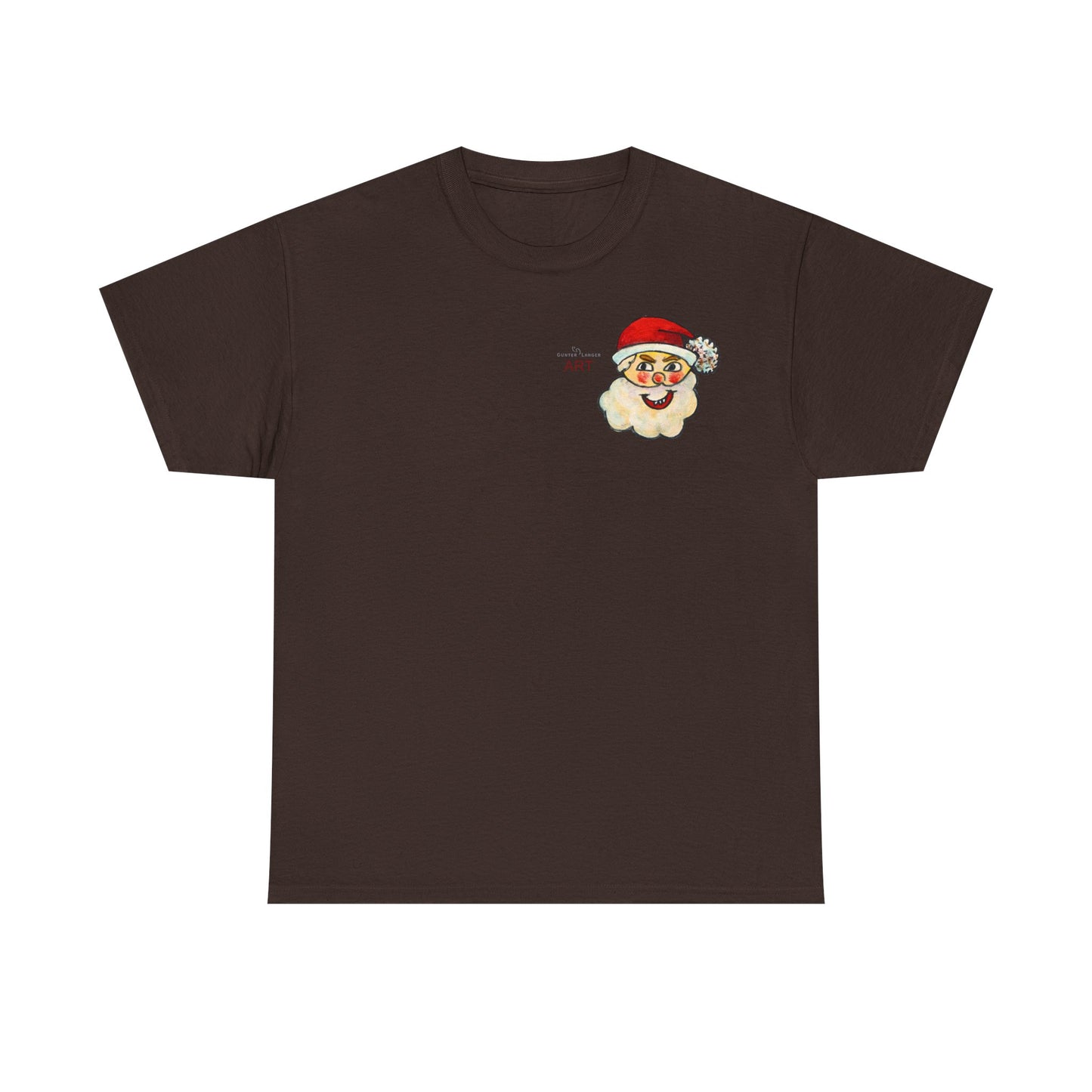Unisex Heavy Cotton Tee - Motiv: Weihnachtsmann, H 13 cm