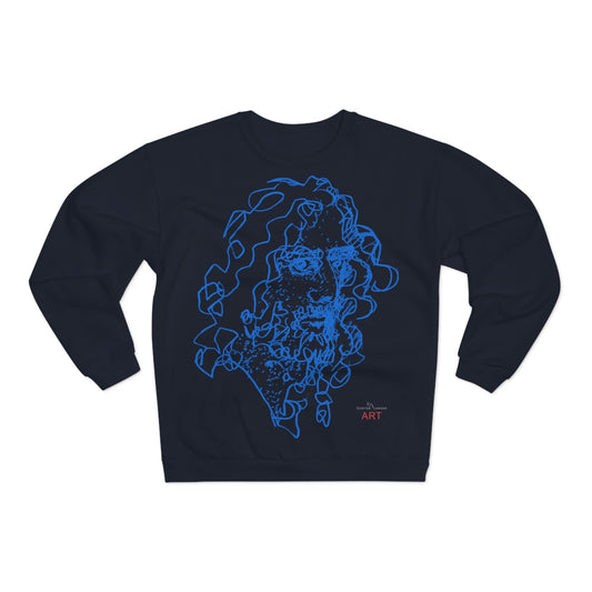 Unisex Crew Neck Sweatshirt (EU) - Motiv Montenegro (blau) & Montenegro (rot)
