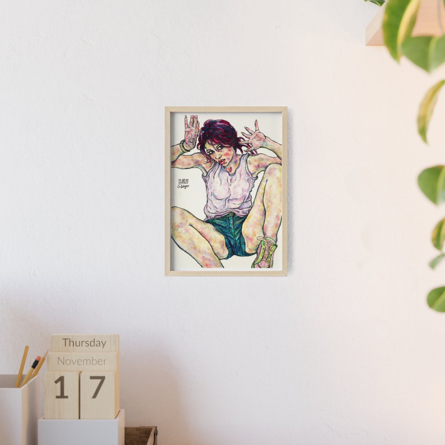 Posters with Wooden Frame - Motiv: Siegesgöttin