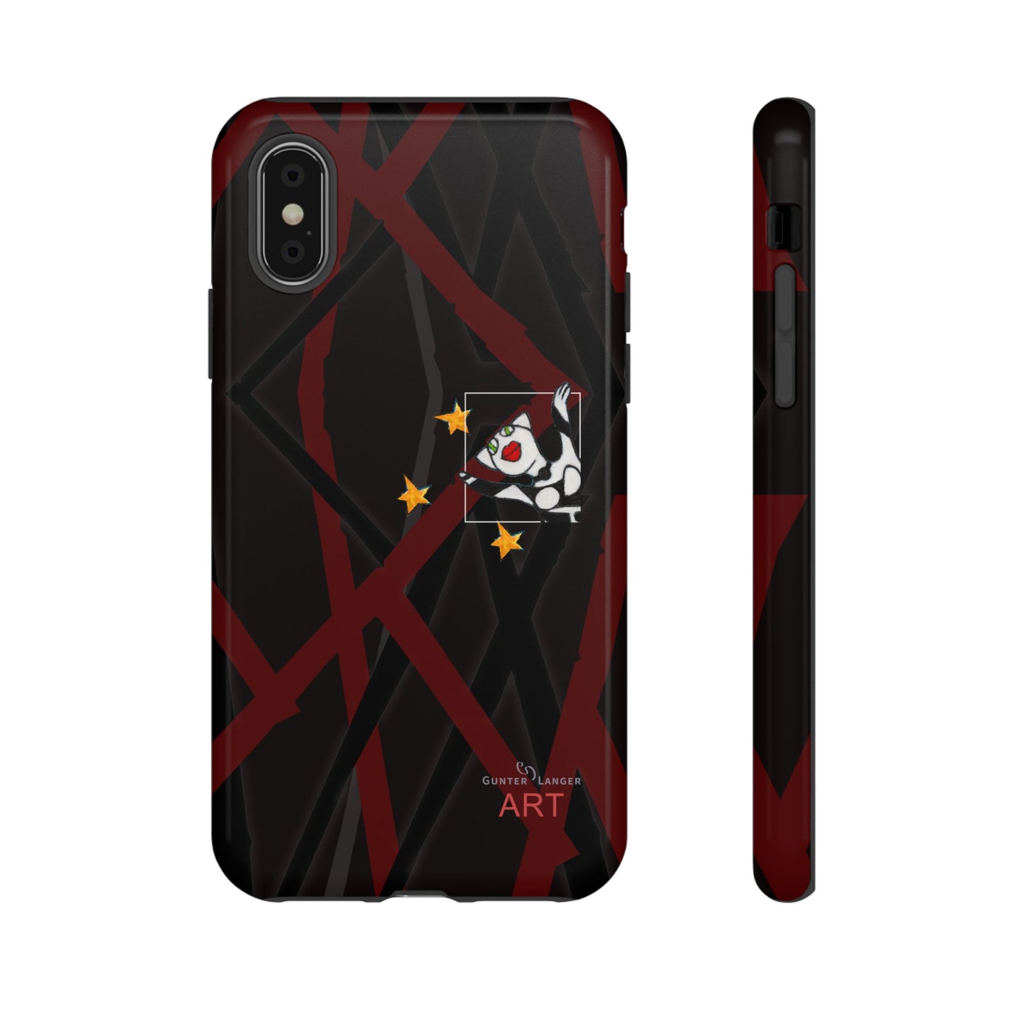 Tough Cases - iPhone - Motiv:  "Miau" klein H 8 cm, Sternenhimmel, Mikado3