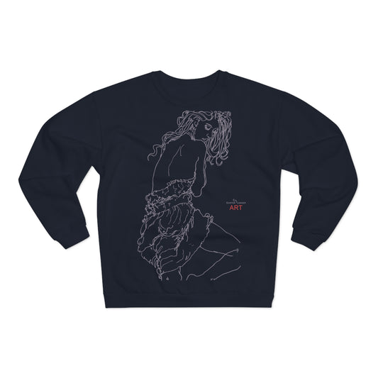 Unisex Sweatshirt - Motiv: Front Giselle H49 cm & Rückseite Giselle,  H49 cm (grau)