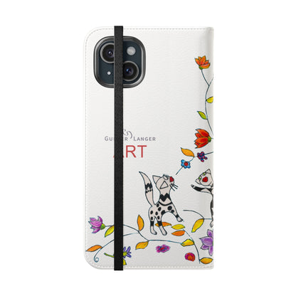 Flip Cases - Motiv: Drei Karierte Katzen auf weiß