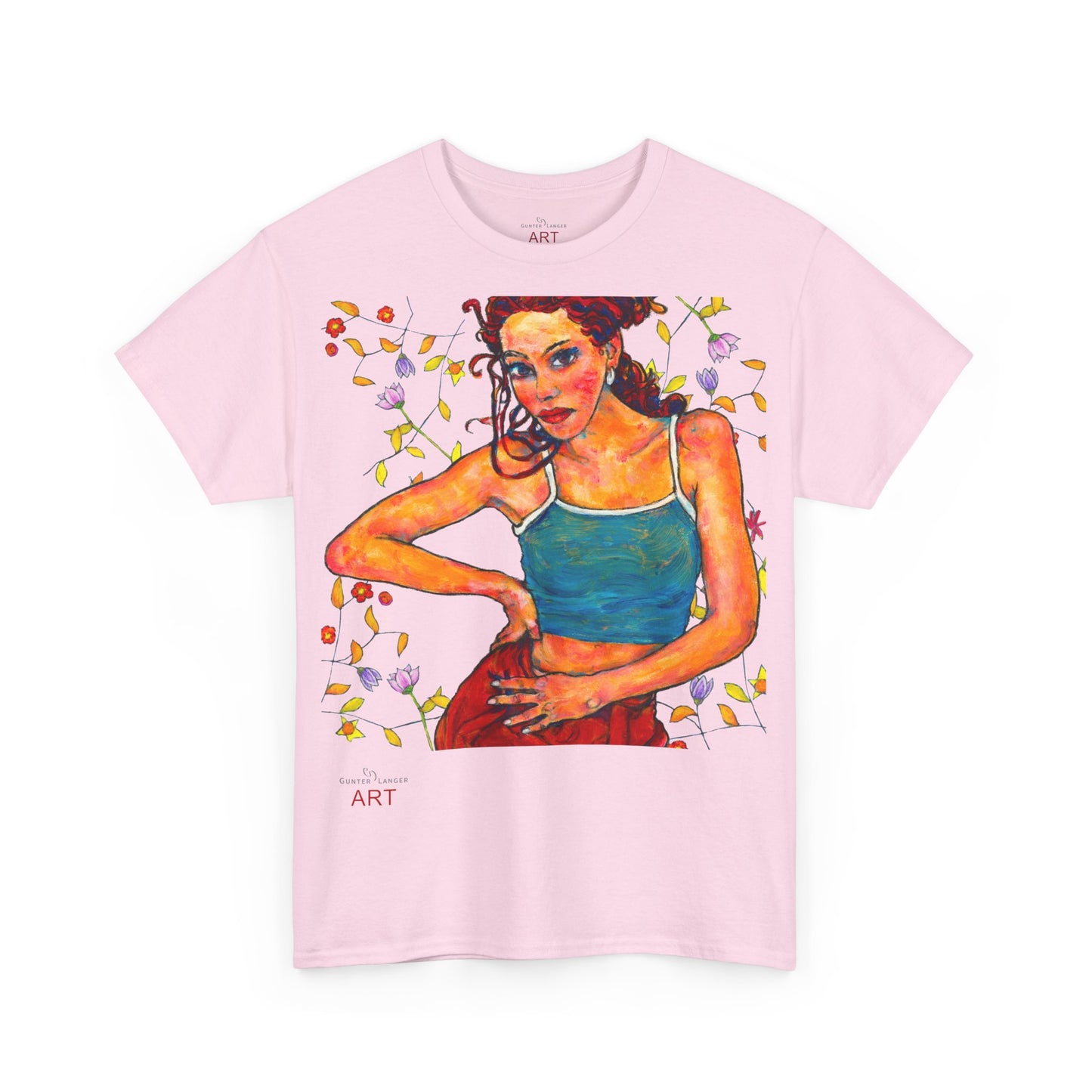 Unisex Heavy Cotton Tee - Motiv: Lea A02, Ranken, 40,45 cm, Neck Label