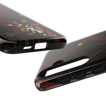 Tough Cases - Google Pixel - Samsung Galaxy - Motiv: Katze schwebt und Ranken, H 5,26 cm, Mikado3