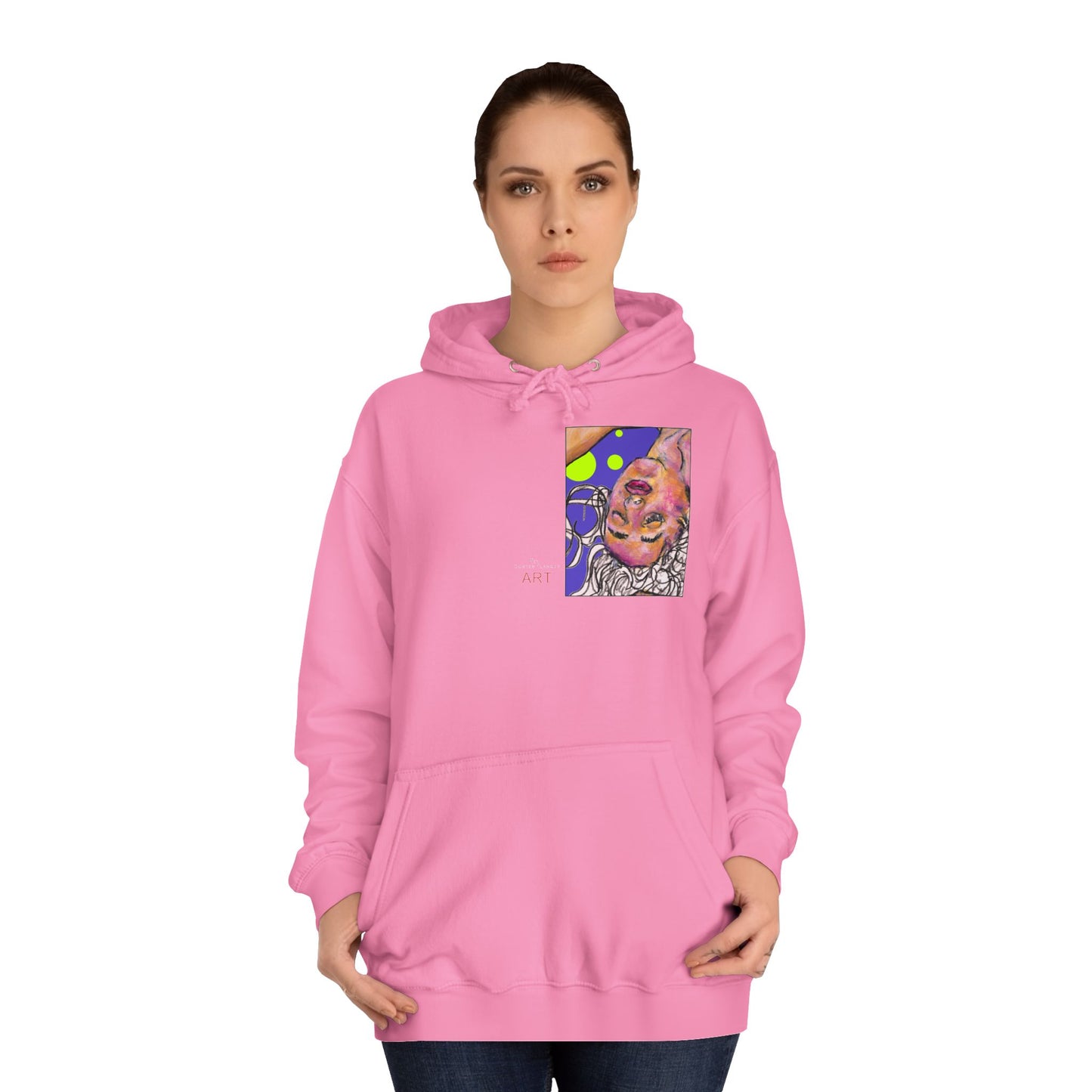 Unisex College Hoodie - Motiv: Front Hanna & Rückseite Hanna (violett)