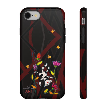 Tough Cases - iPhone - Motiv: Katze schwebt und Ranken, H 7,73 cm, Mikado3