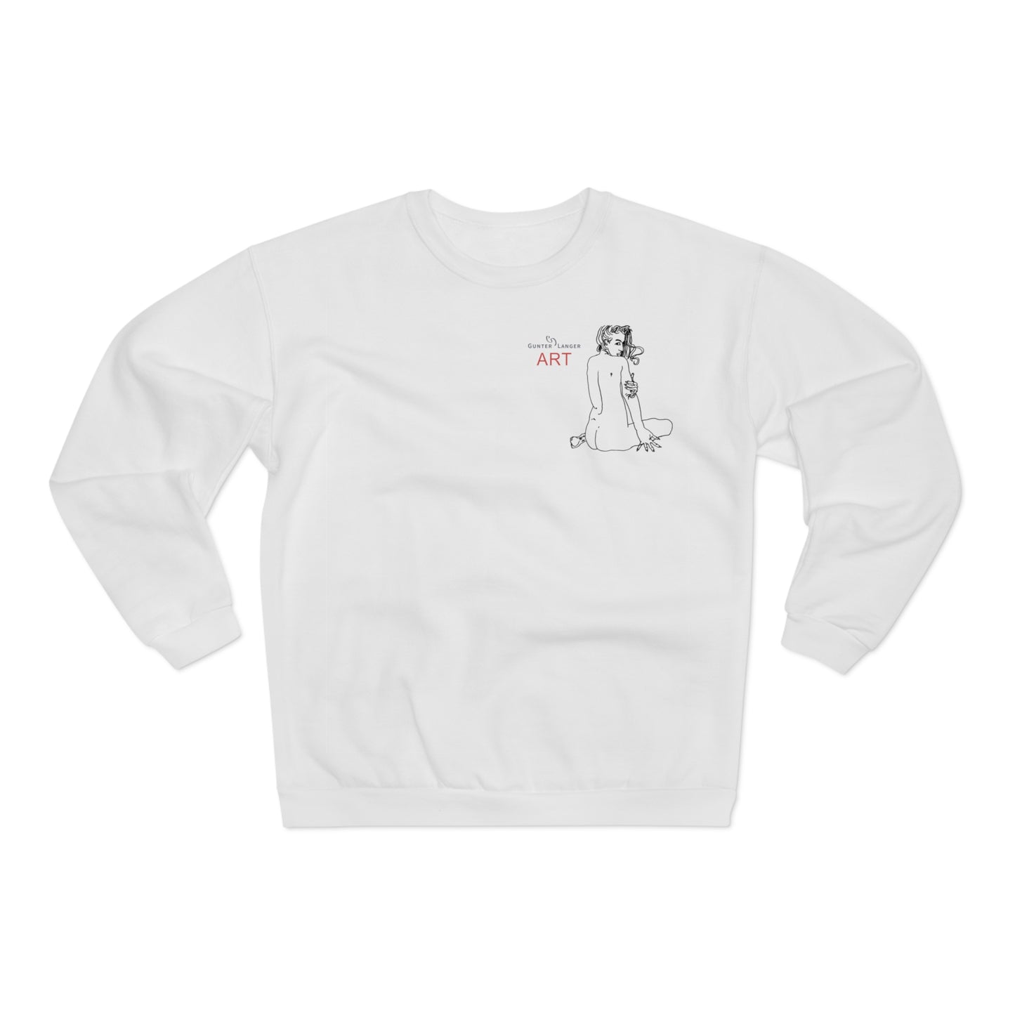 Unisex Crew Neck Sweatshirt (EU) - Motiv: Front Emilia H 13,6 cm & Rückseite Emilia H 48 cm