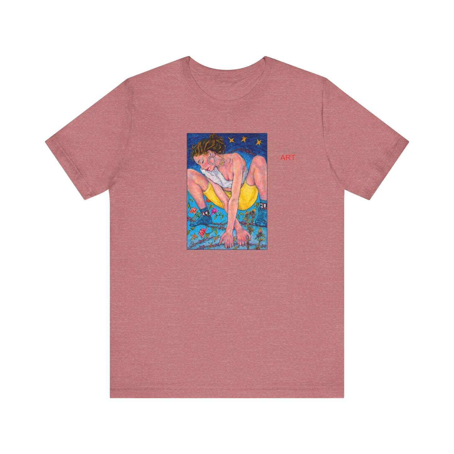 Unisex Jersey Short Sleeve Tee - Motiv: Front Alva, H 26 cm & Rückseite Alva, H 41 cm