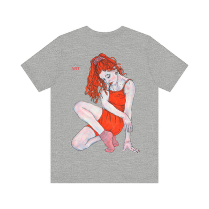 Unisex Jersey Short Sleeve Tee - Motiv: Front Logo & Rückseite Julia, H 49 cm