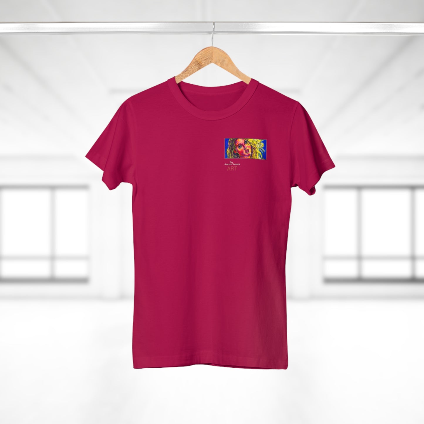 Single Jersey Women's T-shirt - dunkel - Motiv: Mascha, H 5 cm