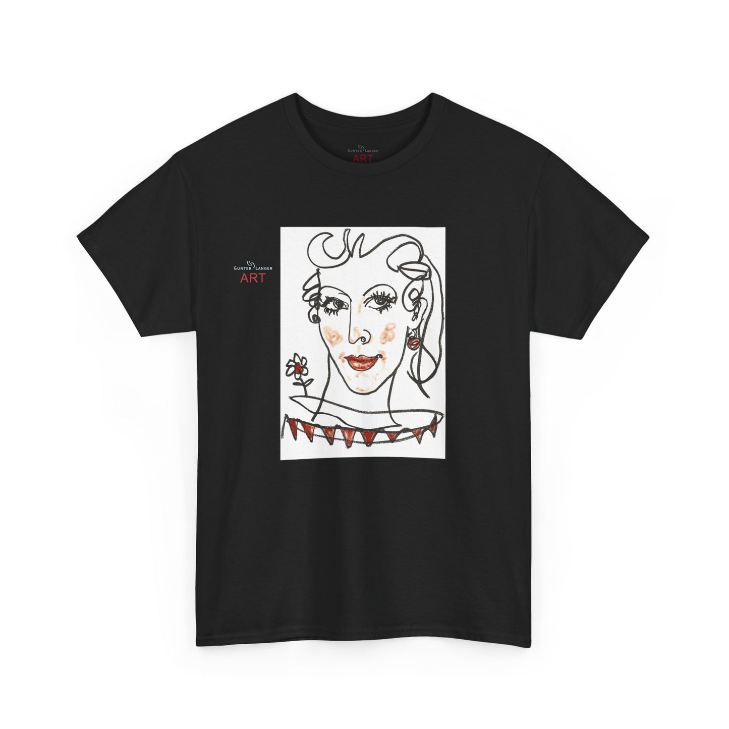 Unisex Heavy Cotton Tee - Motiv:  Front Lina, Neck Label