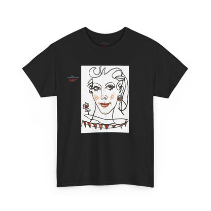 Unisex Heavy Cotton Tee - Motiv:  Front Lina, Neck Label